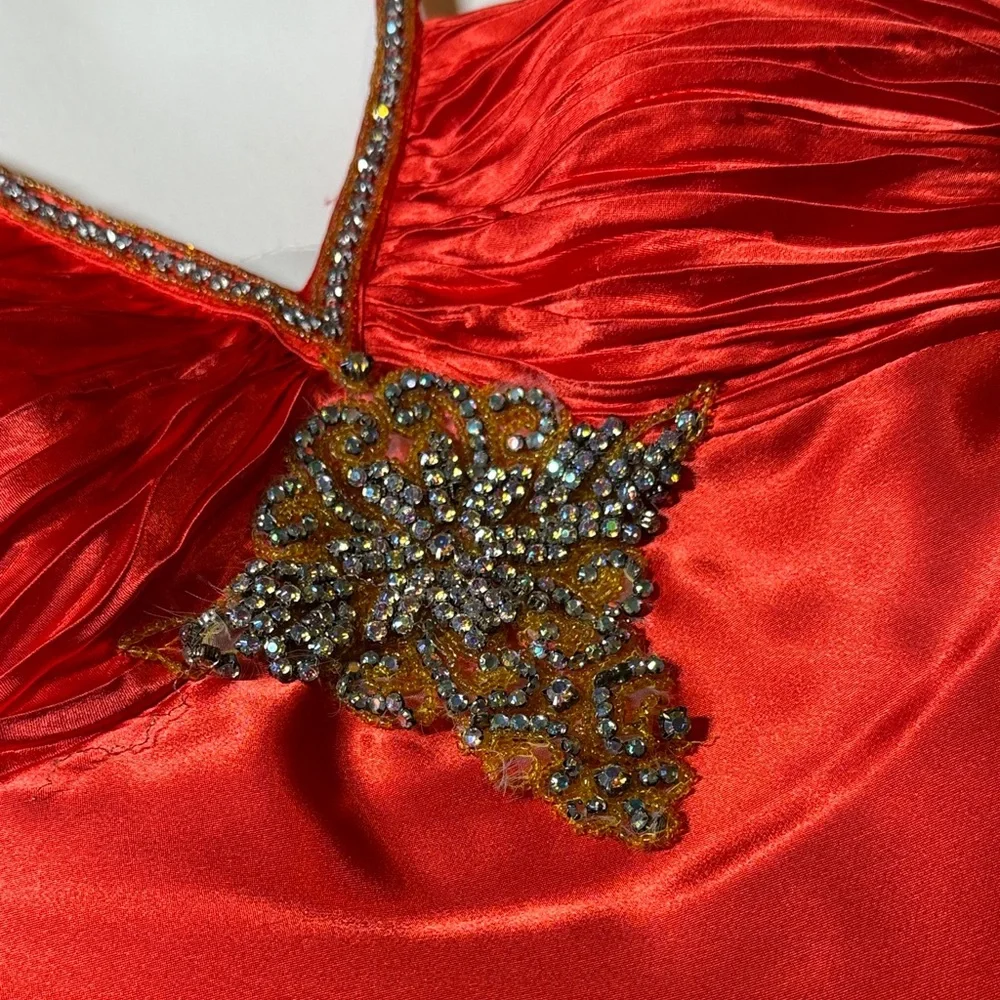 Morgan & Co. Strapless Red Gown - Picture 7 of 8